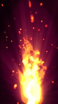 Yellow Fire flame isolated on background Stock Illustration