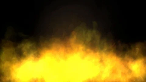 Yellow Fire with Flames Stock Footage 129587299