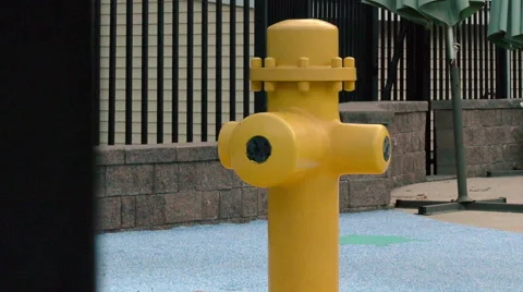Yellow Fire hydrant Stock Footage 42572301