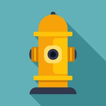 Yellow fire hydrant icon representing emergency water supply Stock Illustration