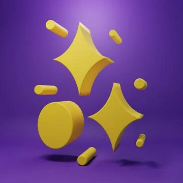 Yellow Firework icon isolated on purple background. Concept of fun party. E.. Stock Illustration