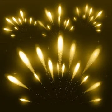 Yellow firework Stock Illustration