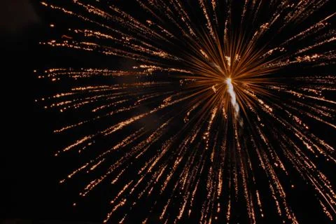 Yellow firework Stock Photos