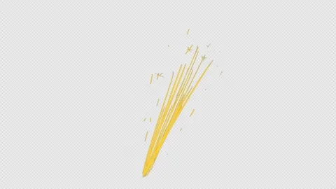 Yellow fireworks with linear sparks on a black background. Animation of simple Stock-Footage 334657659