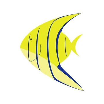 A yellow fish Иллюстрация