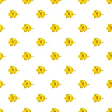 Yellow fish pattern Illustrazione stock