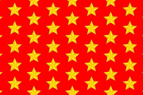 Yellow five-pointed star - vector pattern 스톡 일러스트