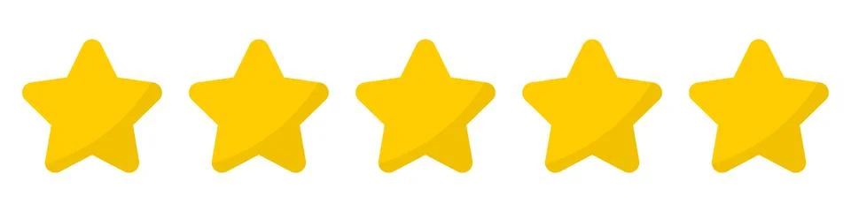 Yellow five star vector design image Stock Illustration
