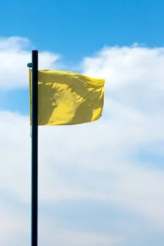 Yellow flag in the sky Foto stock