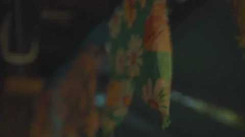 Yellow flags from the cieling Stock Footage 151898808