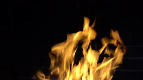 Yellow flame 4K Stock Footage 160054429