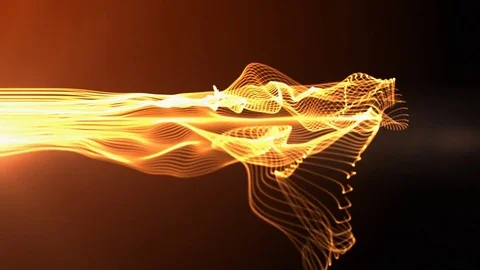 Yellow flame flourish motion background Stock Footage 82252320