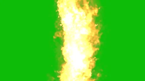 A yellow flame on a green background Vídeos de archivo 331103617