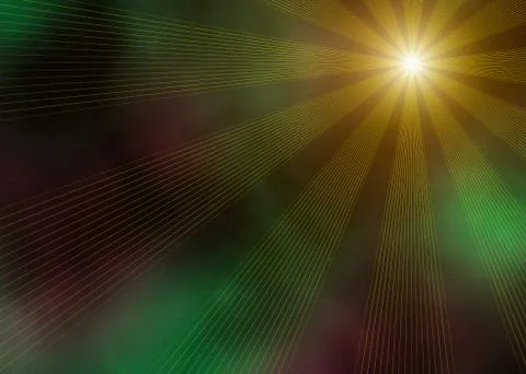 Yellow flash on a space backgrounds Stock Illustration