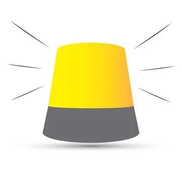 Yellow flashing light Stock Illustration