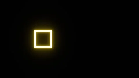 Yellow Flashing Square Neon Elements Abstract Light Panel Background VJ Loop Stock Footage 344098138