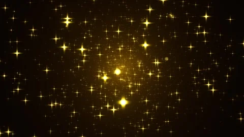 Yellow Flight through the Magic Star Stream Background VJ Loop in 4K Stock Footage 316899725