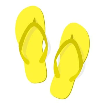 Yellow flip flops Stock Illustration