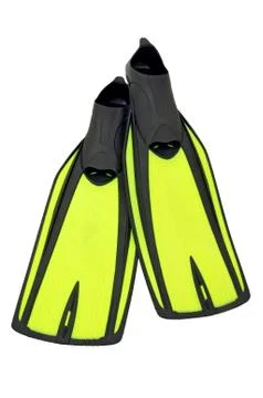 Yellow flippers Stock Photos