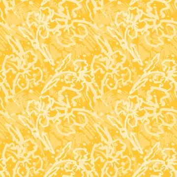 Yellow floral abstract pattern. Stock Illustration