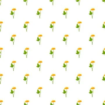 Yellow floral seamless pattern repeating nature background Stock Illustration