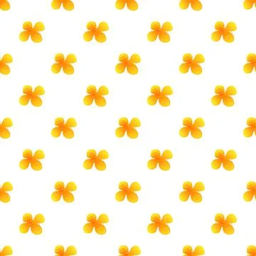 Yellow floral seamless pattern repeating flower blossom Stock Illustration
