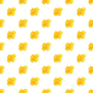 Yellow floral seamless pattern repeating abstract design Stock Illustration