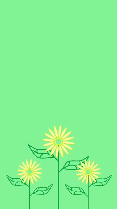 Yellow flower animation Stock Footage 311699484