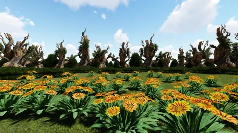 Yellow flower around the field Stock Footage 338179513