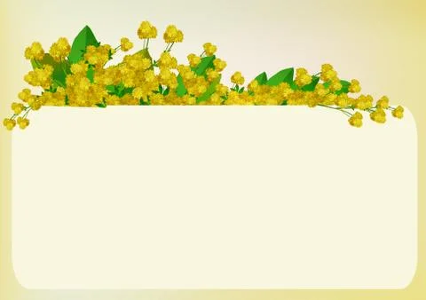 Yellow  flower background frame Stock Illustration