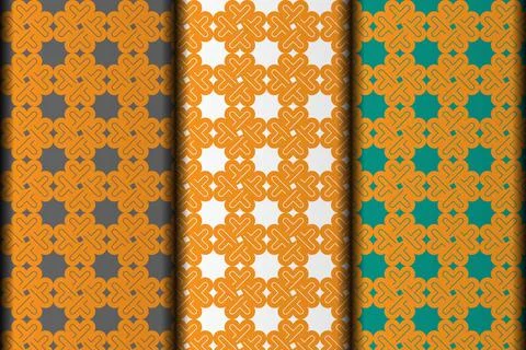 Yellow flower background style pattern design. Stock Illustration