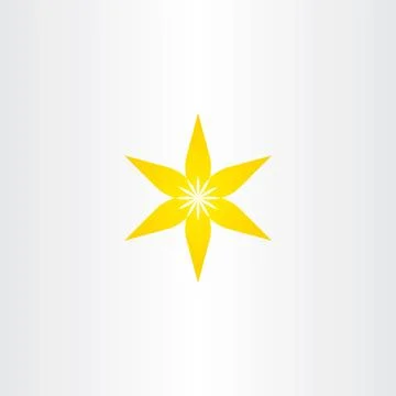 Yellow flower gradient vector icon design Stock-Illustration