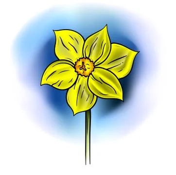 Yellow flower Illustrazione stock