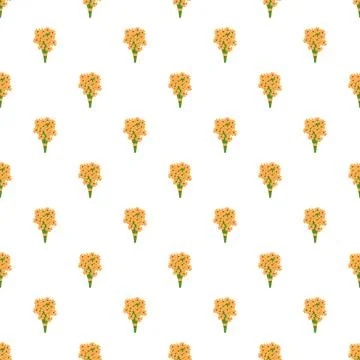 Yellow flower pattern creating seamless floral design wallpaper 스톡 일러스트