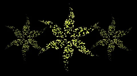 Yellow flower pixels Stock Footage 302876127