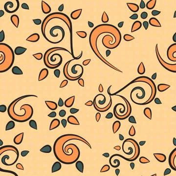 Yellow flower seamless Stock Illustration