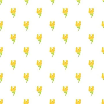 Yellow flower seamless pattern repeating botanical design Stock Illustration