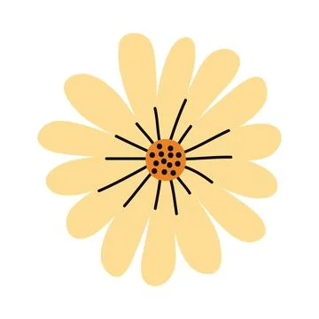 Yellow flower spring season Stock Illustration