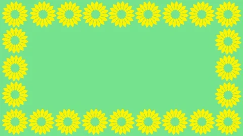 Yellow flower square frame Stock Footage 249396599