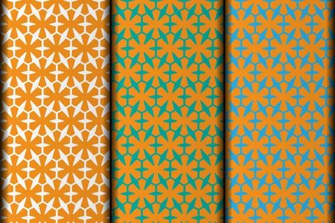 Yellow flower style vector eps seamless pattern design template. Illustrazione stock