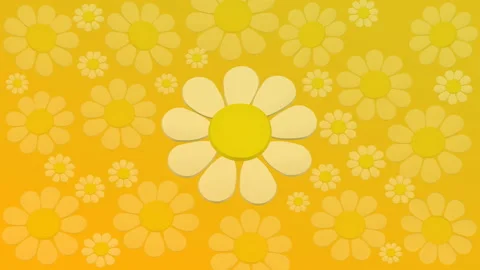 Yellow flowers background. 3D rendering. Stock Footage 198362446