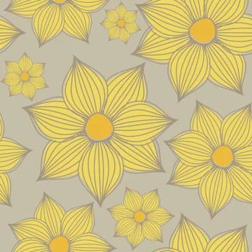 Yellow flowers background Stock Illustration