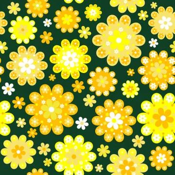 Yellow flowers background Stock Illustration