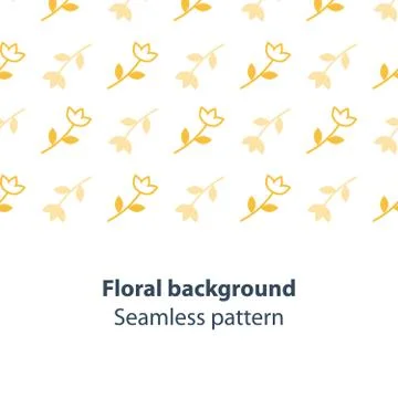 Yellow flowers fancy backdrop pattern Illustrazione stock