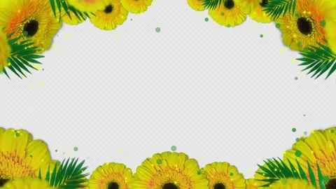 Yellow Flowers Frame Video stock 171530659