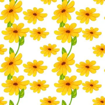 Yellow flowers Illustrazione stock