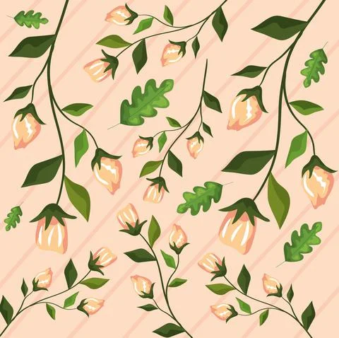 Yellow flowers spring pattern Illustrazione stock