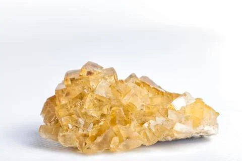Yellow Fluorite. Stock Photos