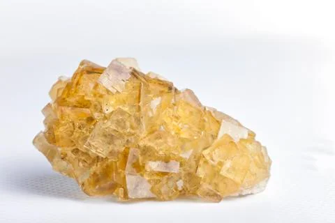 Yellow Fluorite. Foto stock