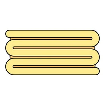 Yellow folded blanket vector illustration for laundry service Stock Illustration
